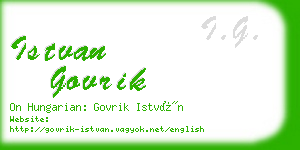 istvan govrik business card